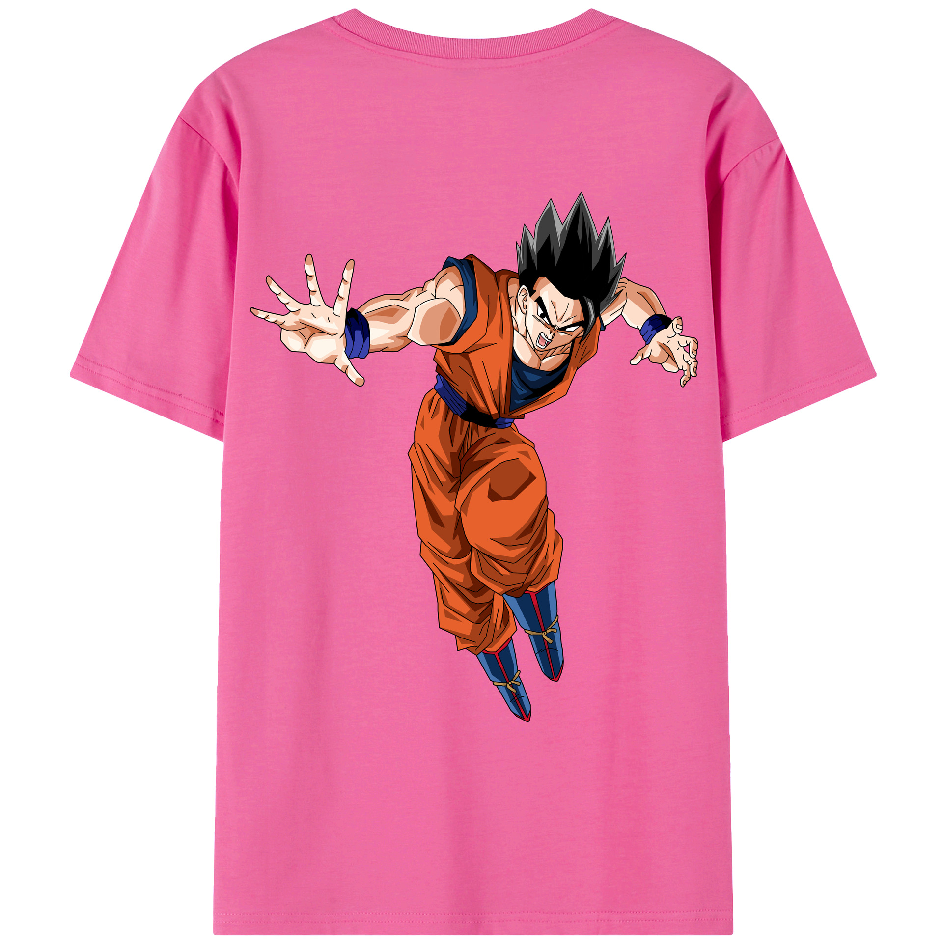 （画像用） ドラゴンボール 孫 悟飯（そんごはん）DRAGON BALL Son Gohan レディース半袖Tシャツ(バックプリント)